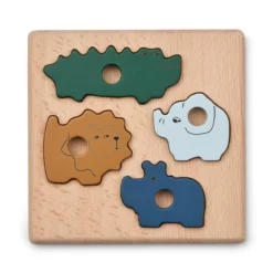 Liewood Holz-Puzzle Suki „Garden green multi mix“