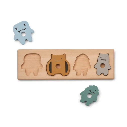 Liewood Holz-Puzzle Suki „Blue fog multi mix“