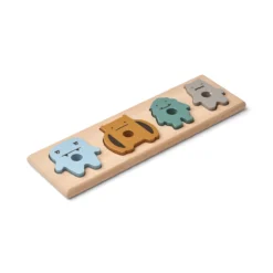 Liewood Holz-Puzzle Suki „Blue fog multi mix“