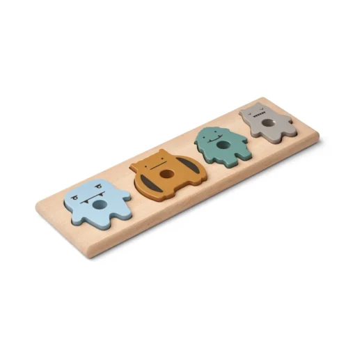 Liewood Holz-Puzzle Suki „Blue fog multi mix“