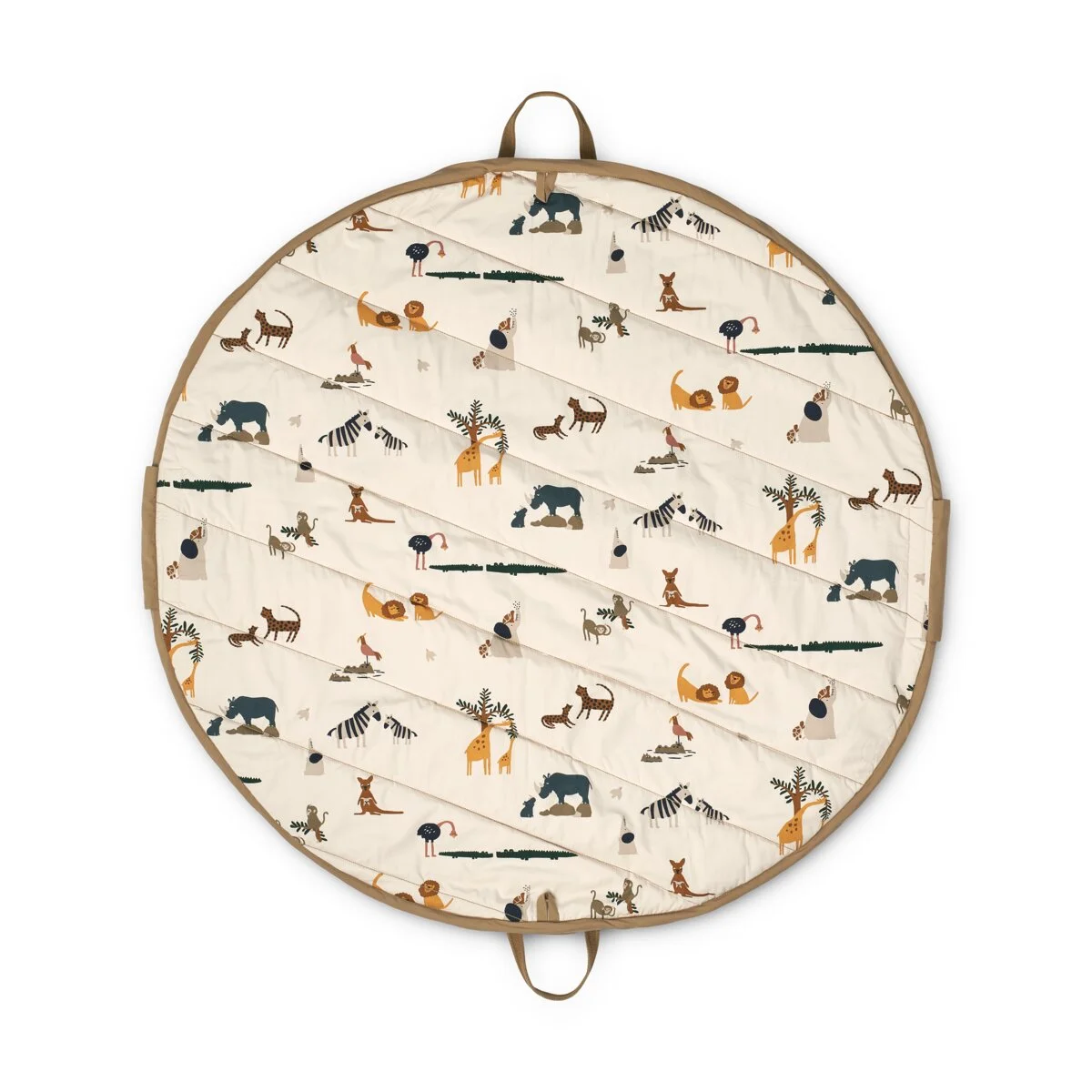 Liewood Spielteppich Svende „All together / Sandy“ mit Aufbewahrung ø110cm