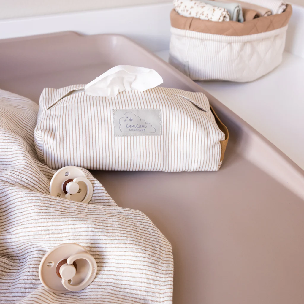 Cam Cam Bezug für Feuchttücher „Classic Stripes Camel“