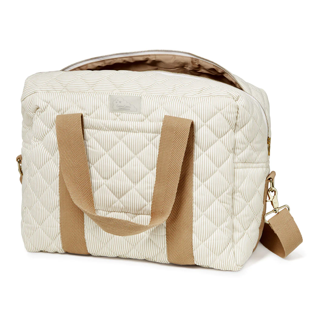 Cam Cam große Wickeltasche „Classic Stripes Camel“