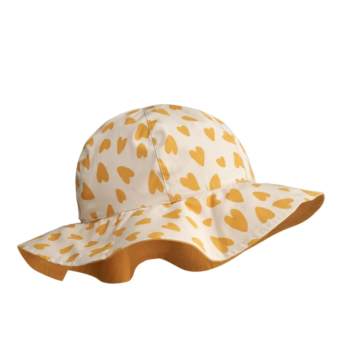 Liewood Wende-Sonnenhut Amelia „Hearts Sandy / Yellow mellow“