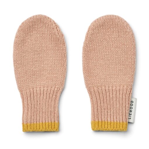 Liewood Baby-Fäustlinge Pipi aus Merionwolle „Tuscany rose / Lemon flake“, 0-12M, OEKO-TEX®