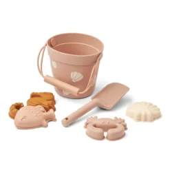 Liewood Dante Strand-Set „Shell / Pale tuscany“, Silikon, 6-teilig