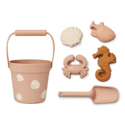 Liewood Dante Strand-Set „Shell / Pale tuscany“, Silikon, 6-teilig