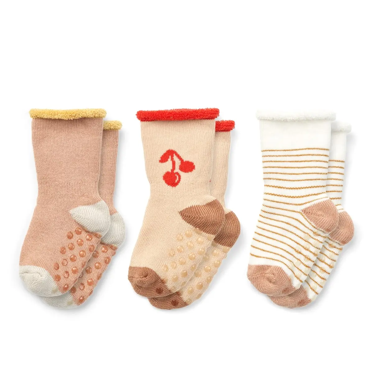 Liewood Antirutsch-Socken Eloy „Cherries mix“, 3er-Set