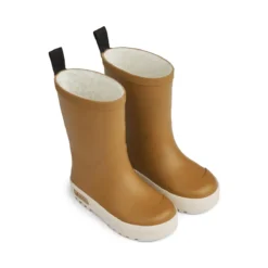 Liewood Mason Thermo-Regenstiefel „Golden caramel / Sandy“, Teddyfutter