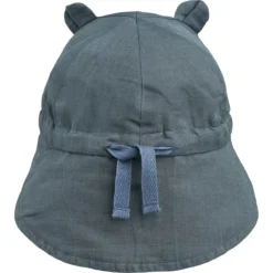 Liewood Sonnenhut Gorm „Whale blue“, Leinen
