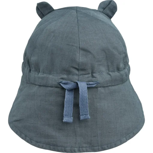Liewood Sonnenhut Gorm „Whale blue“, Leinen