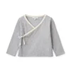 Liewood Wickelshirt Tadeo „Light grey melange“, gerippt