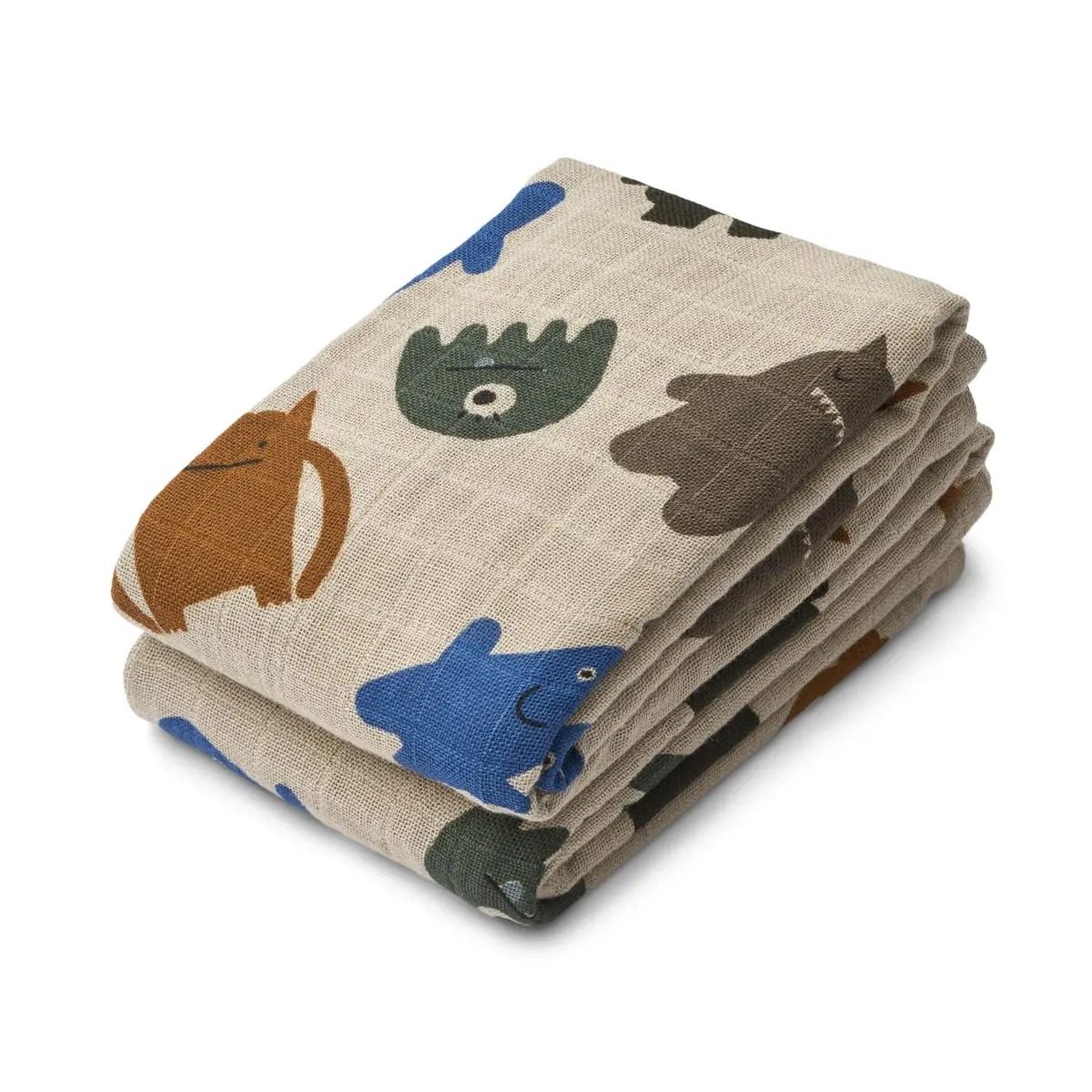 Liewood Lewis Mulltuch „Monsters blue mix“