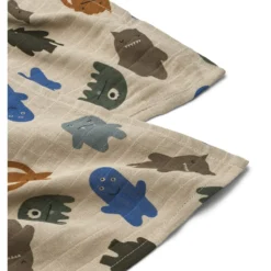 Liewood Lewis Mulltuch „Monsters blue mix“