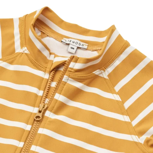 Liewood Max Schwimm-Jumpsuit „ Yellow mellow / Creme de la creme“, LSF 50+