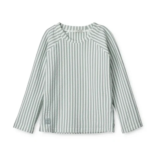 Liewood Noah Schwimm-T-Shirt „Sea blue / white“