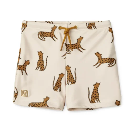 Liewood Otto Kinder-Badehose „Leopard / Sandy“, LSF 50+
