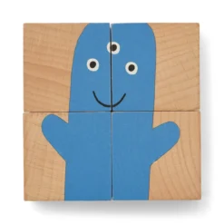 Liewood Puzzleblöcke Aage „Monster / Nature“ aus Buchenholz