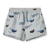 Liewood Aiden Kinder-Badeshorts „Whales / Cloud blue“
