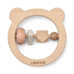 Liewood Avada Wooden Rattle, Oat mix