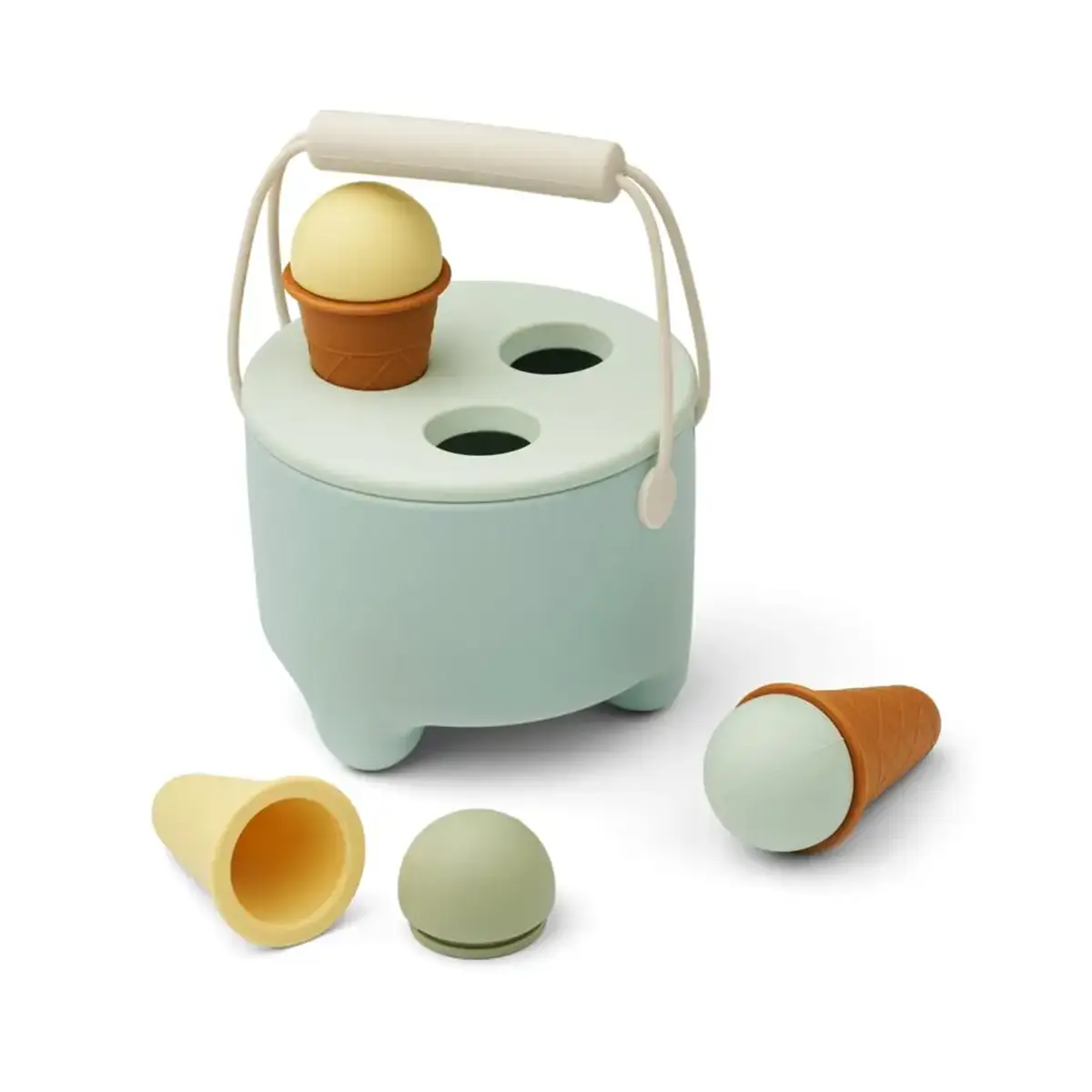 Liewood Eiscreme-Spiel-Set Fleur „Ice blue multi mix” aus Silikon