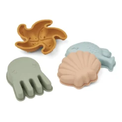 Liewood Gill Silikon-Sandformen „Mermaids / Sandy“, 4er-Set