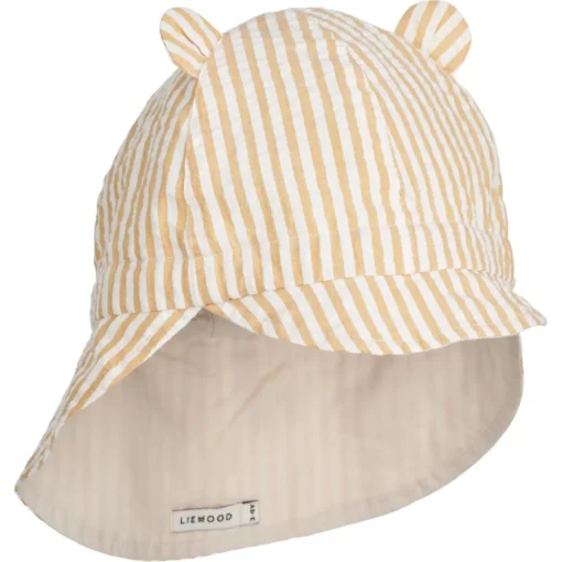 Liewood Wende-Sonnenhut Gorm „ Yellow mellow / creme de la creme“, Leinen