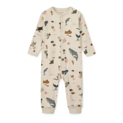 Liewood Pyjama-Jumpsuit Birk „Sea creature / Sandy“