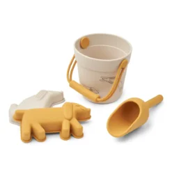 Liewood Mini-Strand-Set Kit „Dog / Sandy“, Silikon, 4-teilig