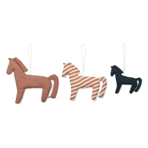 Liewood Wanddekoration Leonardo „Horses / Dark rosetta mix“ 3er-Set