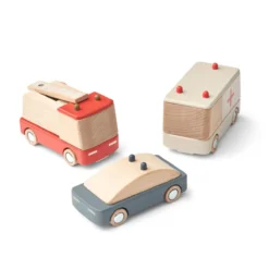 Liewood Rettungswagen-Set Village „Whale blue multi mix“ 3-teilig