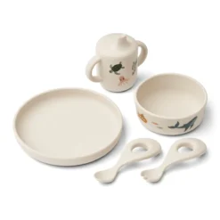 Liewood Baby-Geschirrset Ryle „Sea creature / Sandy“