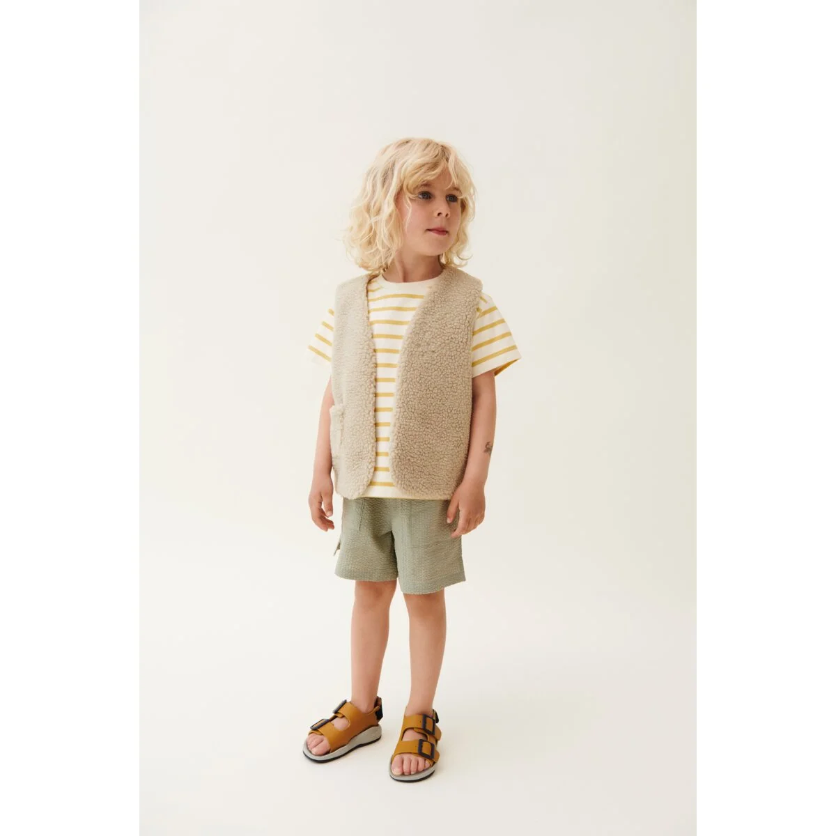 Liewood T-Shirt Sixten „Crispy corn / Creme de la creme“, Gr. 86-128