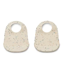 Liewood Tilda Silikon Lätzchen „Splash dots / Sea shell “, 2er Set