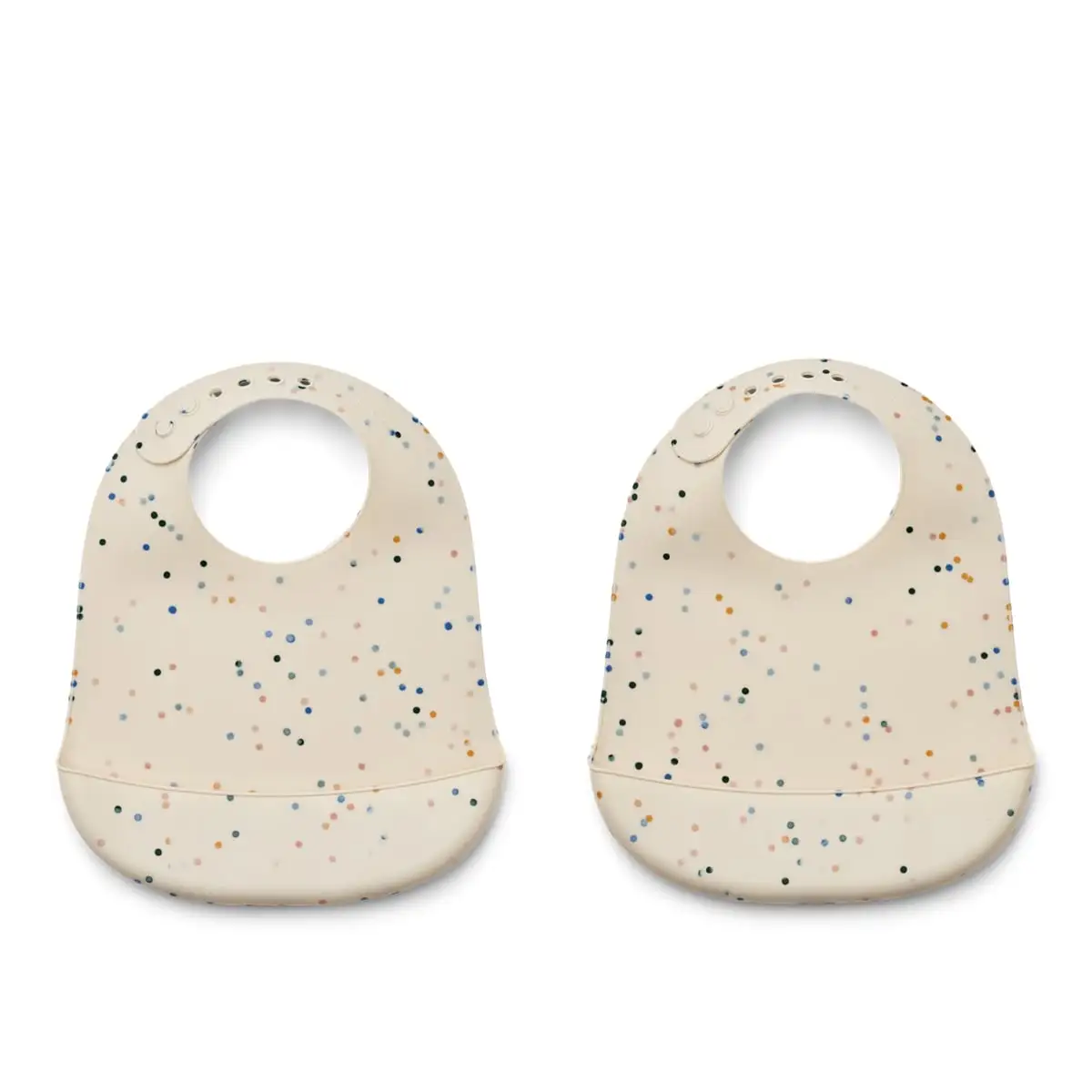 Liewood Tilda Silikon Lätzchen „Splash dots / Sea shell “, 2er Set