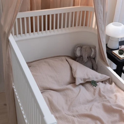 Sebra Baby-Bettwäsche „seabreeze beige“, Musselin, 100x70cm : 45x40cm