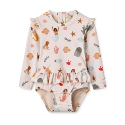Liewood Kinder Badeanzug Sille „Mermaids / Sandy“, LSF 40+