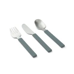 Liewood Kinderbesteck-Set Adrian „Whale blue“, 3-teilig
