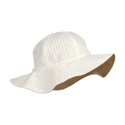 Liewood Wende-Sonnenhut Amelia „Crisp white / Sandy“, Seersucker
