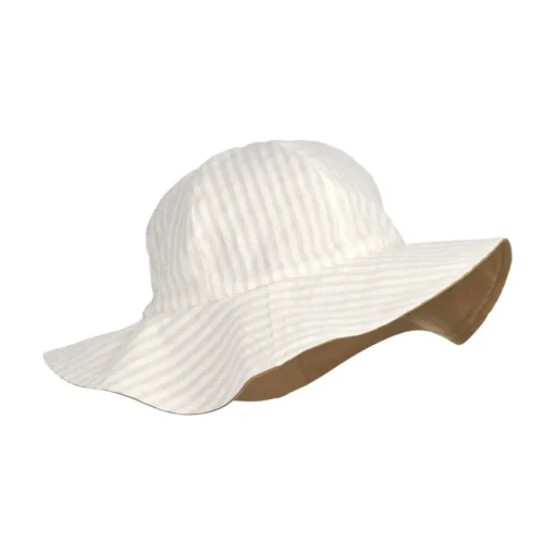 Liewood Wende-Sonnenhut Amelia „Crisp white / Sandy“, Seersucker