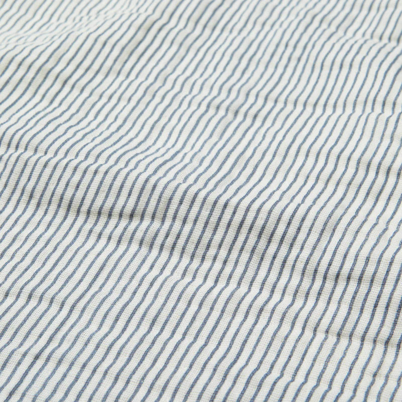 Cam Cam Musselin Decke „Classic Stripes Blue“, 100x100cm, GOTS
