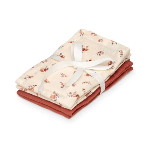 Cam Cam Musselin Waschlappen „Berries“, 4er-Set, 30x30cm, GOTS