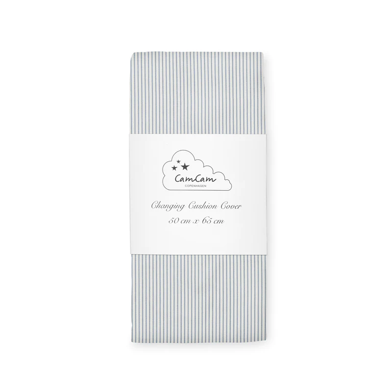 Cam Cam Wickelauflagenbezug „Classic Stripe Blue“, OCS, 50x65cm