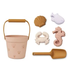 Liewood Dante Strand-Set „Sea Shell / Pale tuscany“, Silikon, 6-teilig