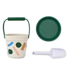 Liewood Strandset Elmo „Paint stroke / Sandy“, Silikon, 3-teilig