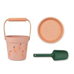 Liewood Strandset Elmo „Papaya / Pale tuscany“, Silikon, 3-teilig