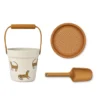 Liewood Strandset Elmo „Leopard / Sandy“, Silikon, 3-teilig