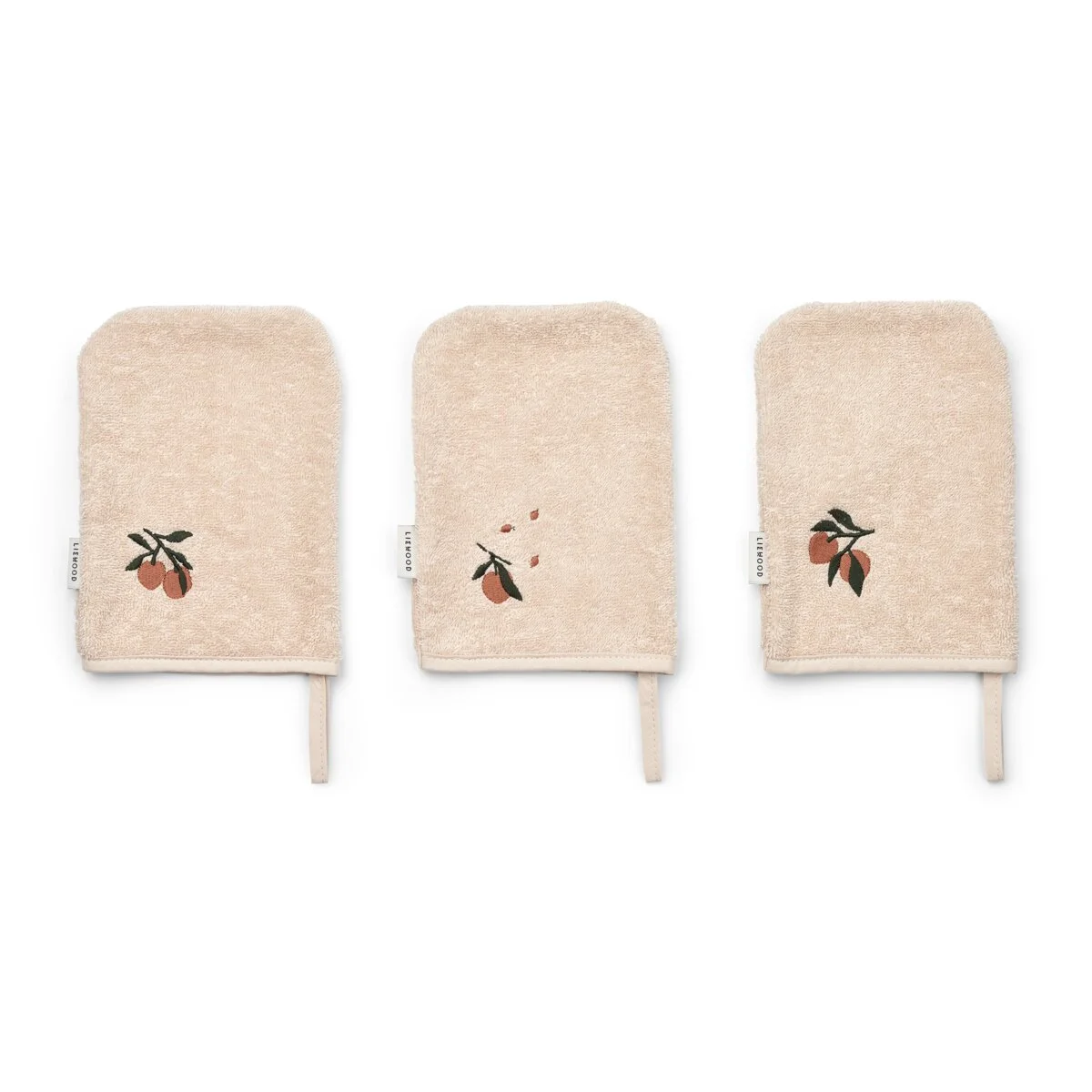 Liewood Waschlappen-Set Francisco „Peach / Sea shell“