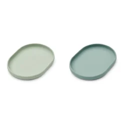 Liewood Frühstücksteller Anita „Dusty mint / Peppermint“ aus Silikon