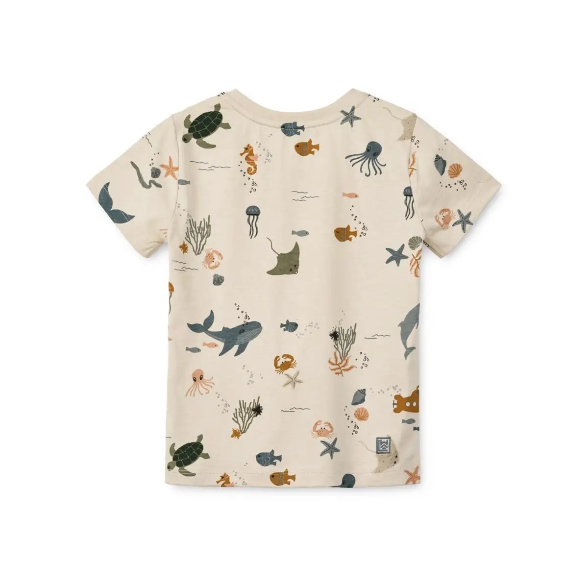 Liewood Kurzarm Kinder-T-Shirt Apia „Sea creature / Sandy“